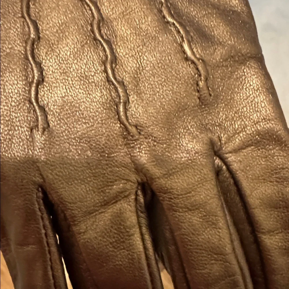 😊Merona Brown Leather Gloves. They have a bit of gold sheen.